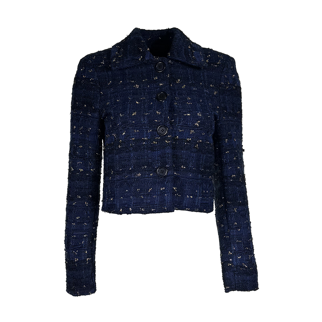 GIACCA CORTA CHECK BLU